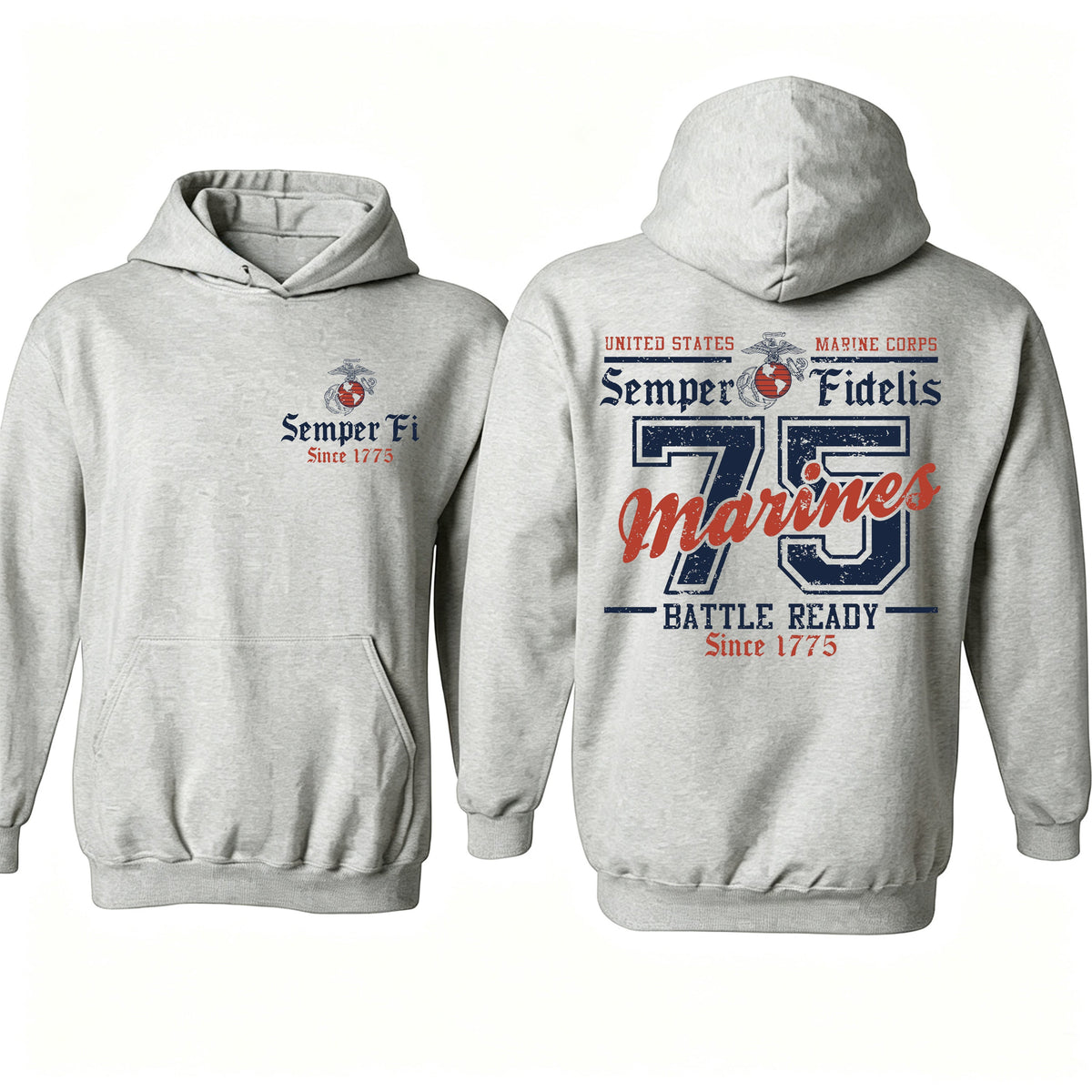 USMC Battle Ready '75 Hoodie