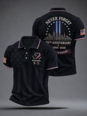 Men's 9/11 25th Anniversary We Will Never Forget Printed Shirt