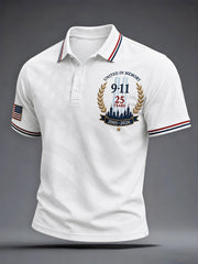 Men's 9/11 25th Anniversary We Will Never Forget Printed Shirt