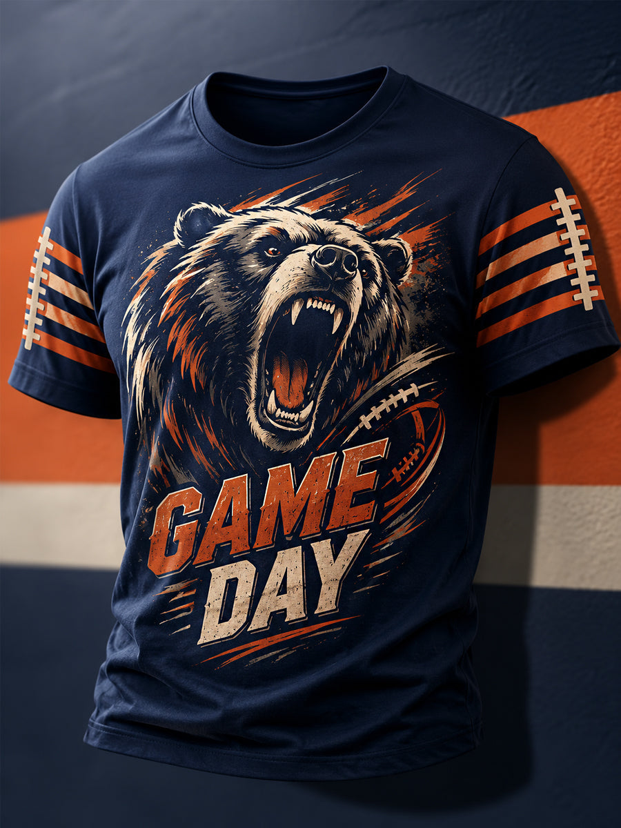 Men's Football Gameday Gift For Football Fans Casual Tee