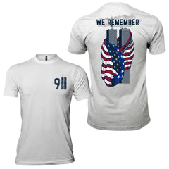 9/11 We Remember Twin Towers Tee - Patriotic Never Forget Shirt
