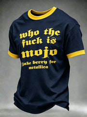 Men's Short-Sleeve T-Shirt with Music Tour Print