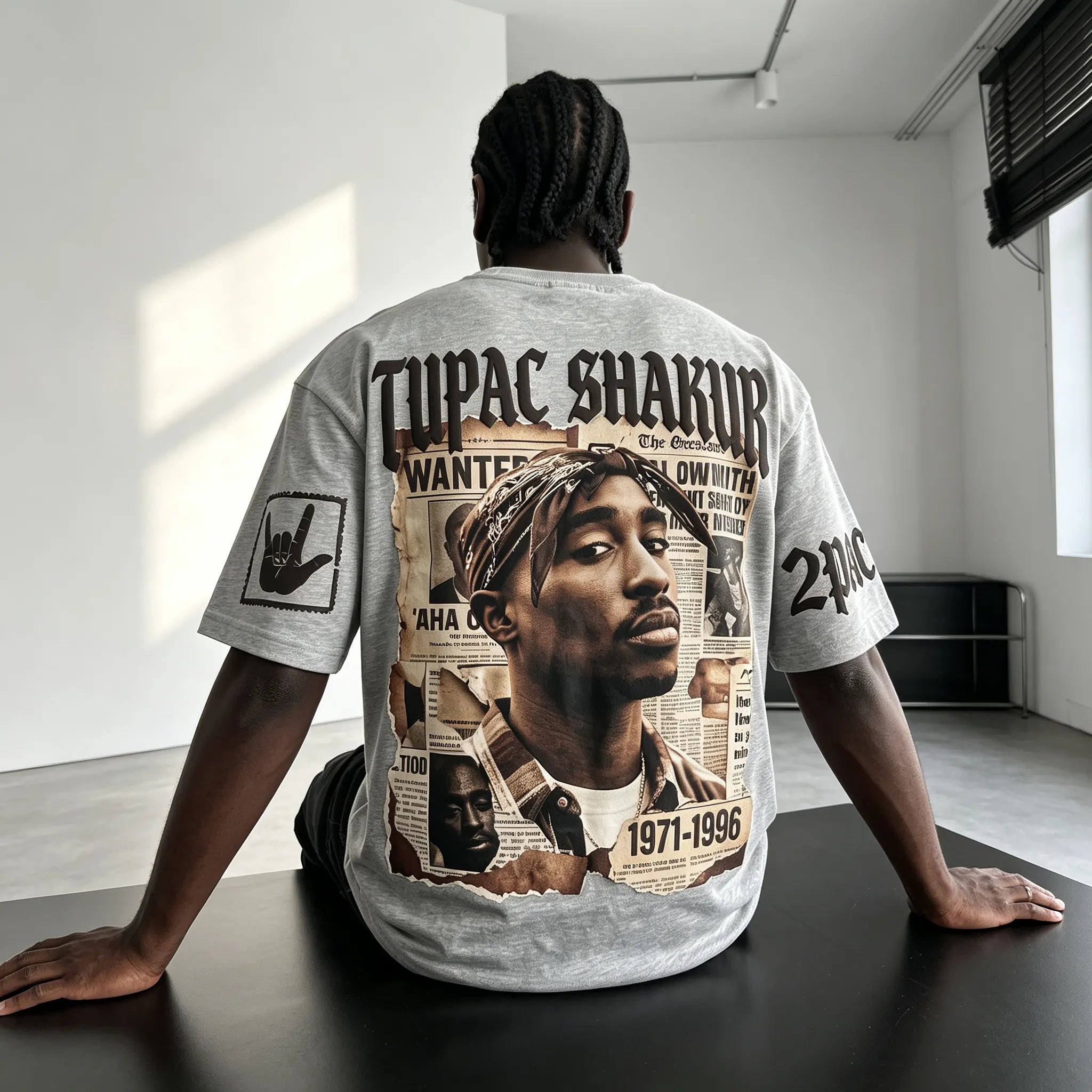 Unisex West Coast Legend Print Short-Sleeve T-Shirt