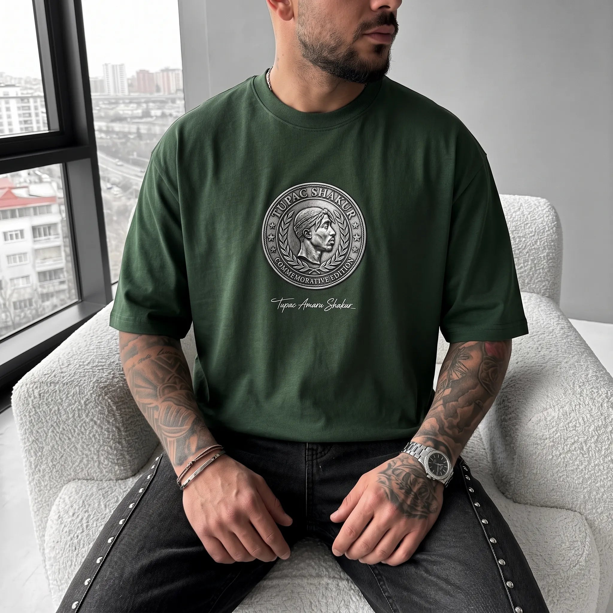 Unisex West Coast Legend Print Short-Sleeve T-Shirt