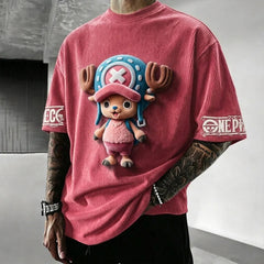 Unisex Anime-Style Retro Oversized T-Shirt