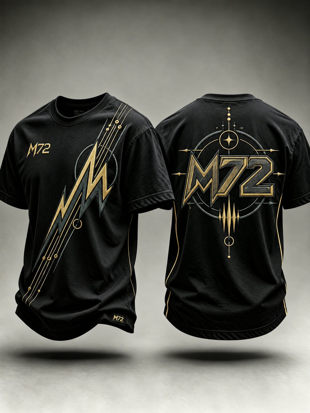 Men's Casual T-Shirt with Music-Themed Print
