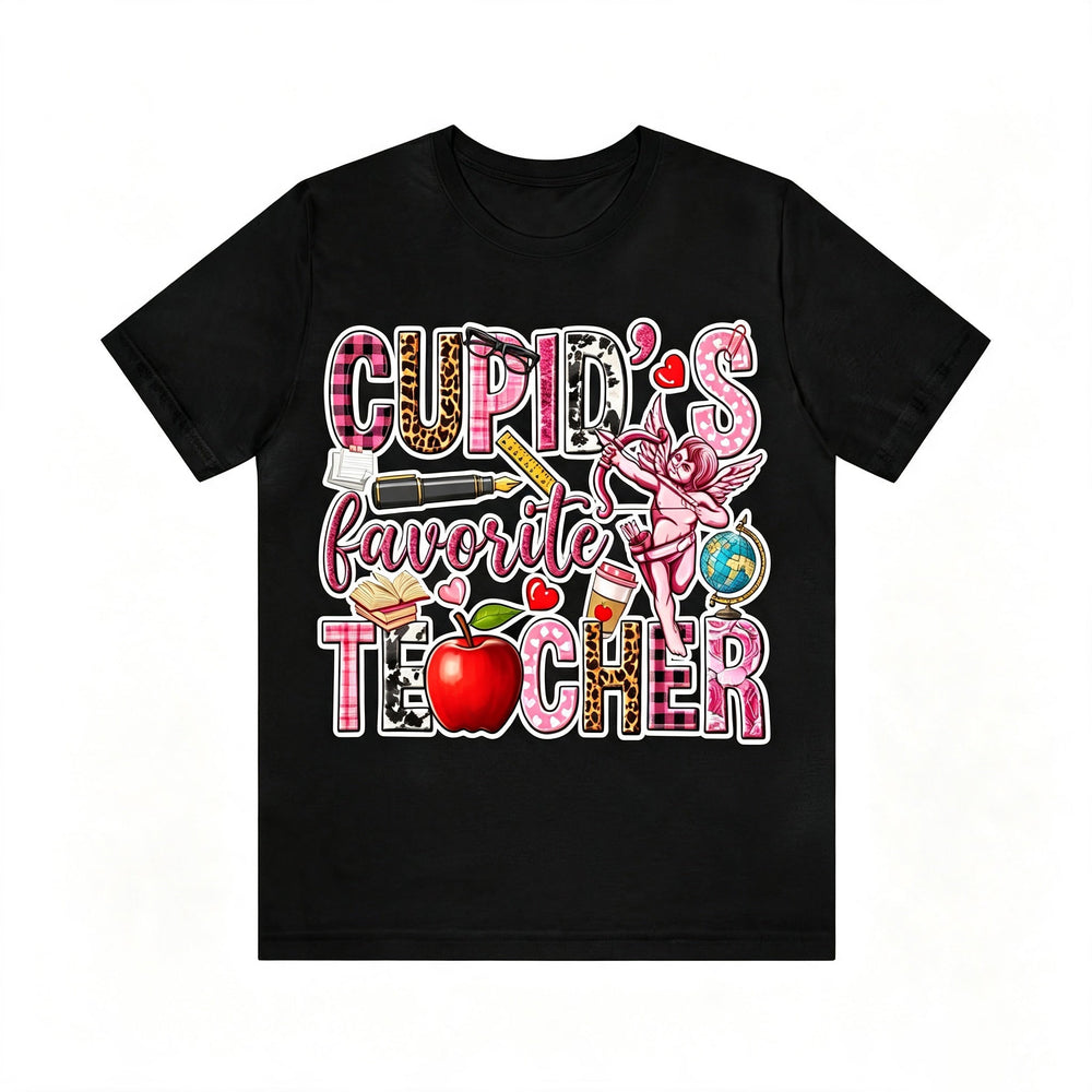 Retro Western Cowgirl Cupid's Favorite Teacher Valentine Tee