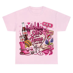 She's From Texas I Can Tell  Western Cowgirl T-shirt Texas Lover Gift
