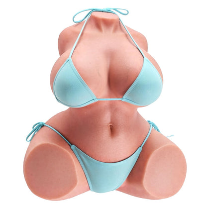 Elira - Ultra-Light 2.75kg Waterproof Silicone S-Curve Torso Masturbator with Dual Channels Stable Rear-Entry Support