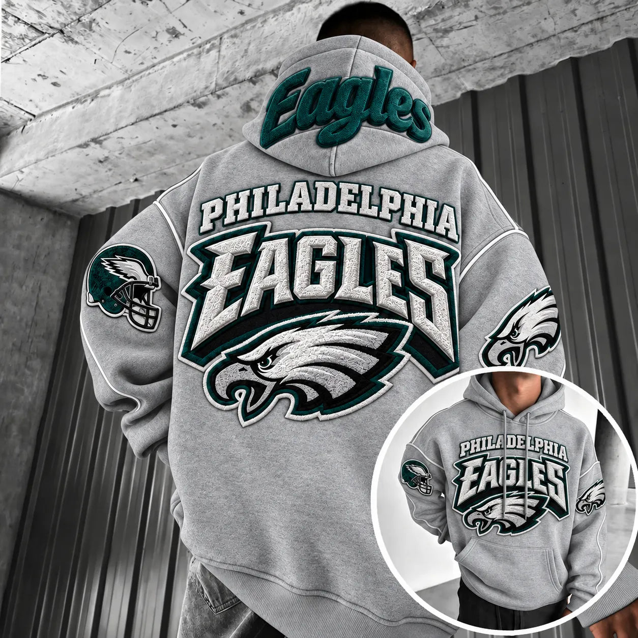 Rugby-print Hoodie