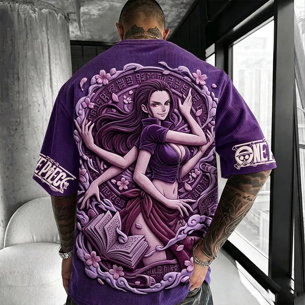 Unisex Anime-Style Retro Oversized T-Shirt