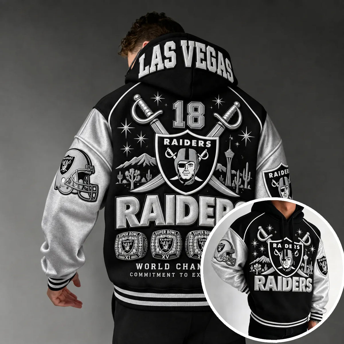 Rugby-print Hoodie