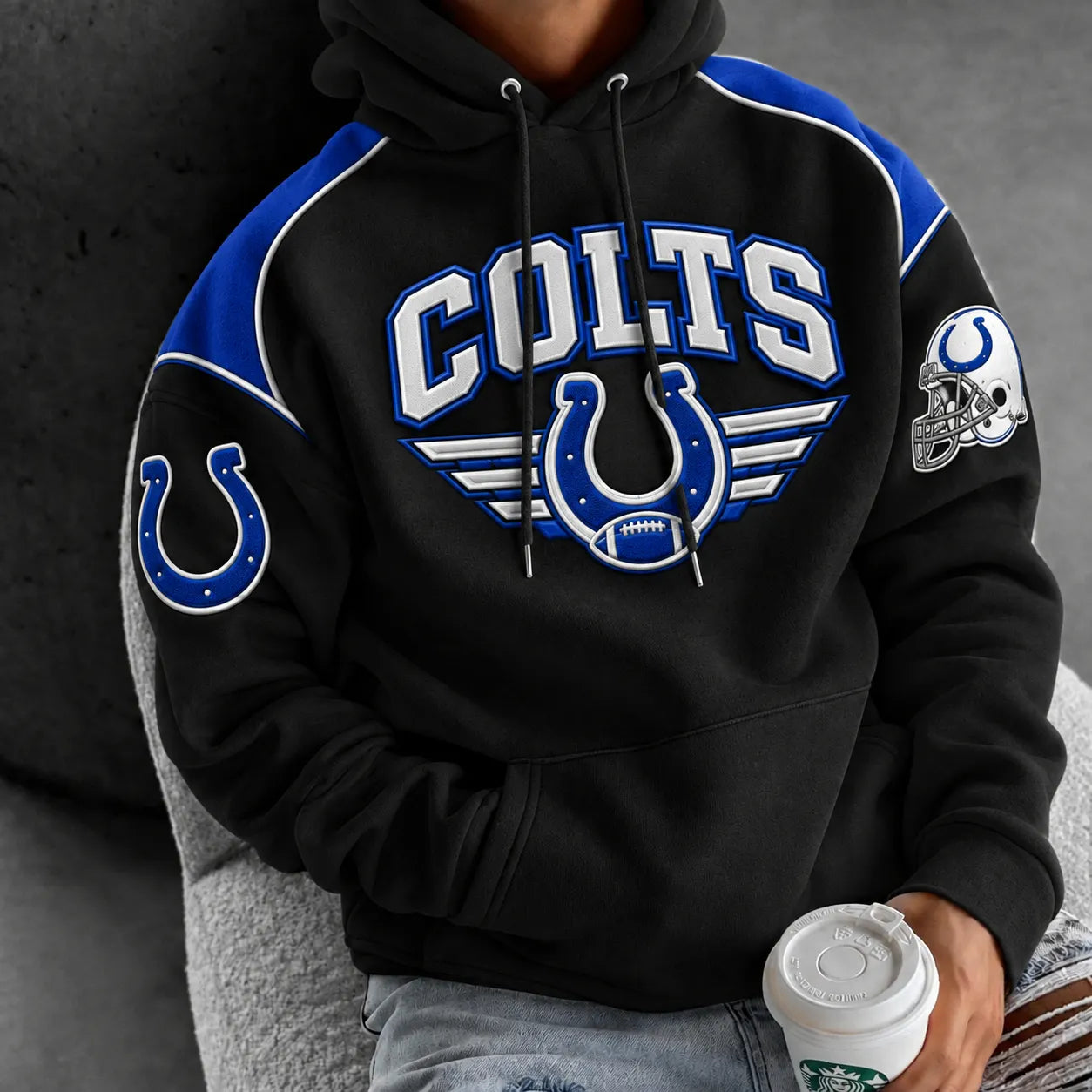 Rugby-print Hoodie