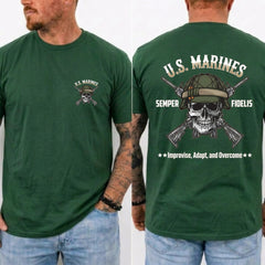US Marines Skull Rifle T-Shirt