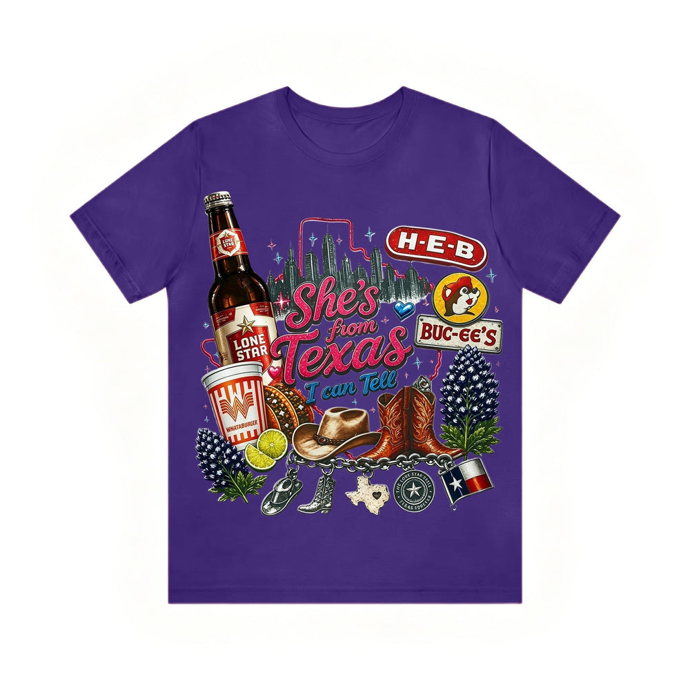 "She's From Texas I Can Tell" Unisex T-shirt