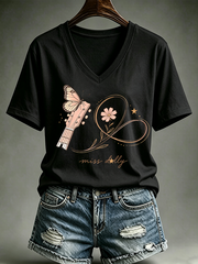Women'S Commemorative Printed Casual T-Shirt