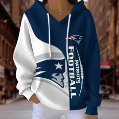Women's New England Patriots Football Long-Sleeve Hoodies