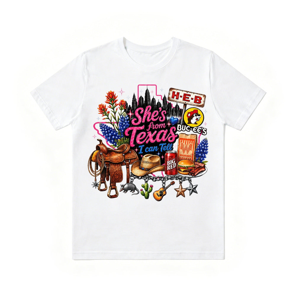 She's from Texas I Can Tell State Pride Girls  T-Shirt