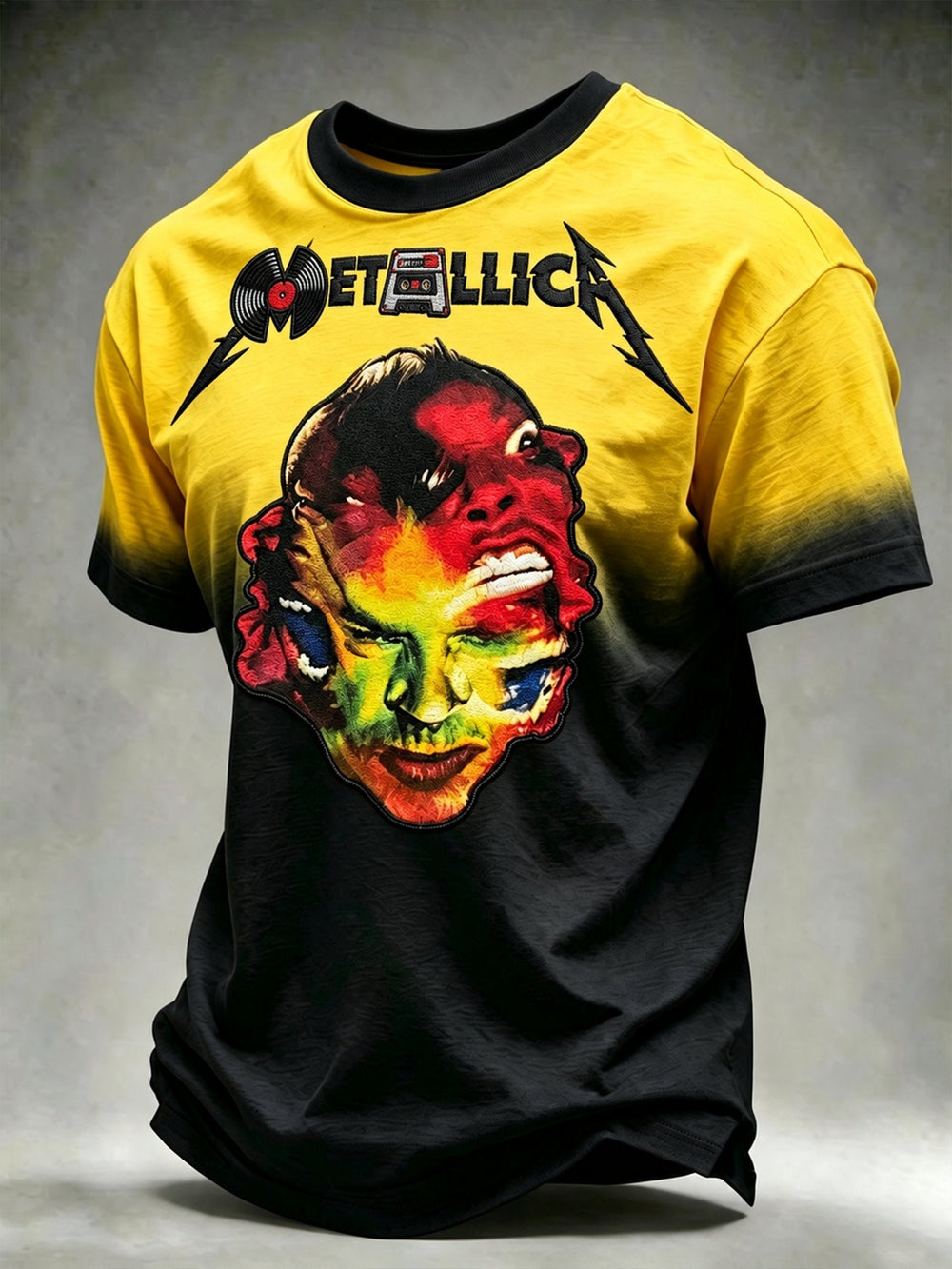 Men's Short-Sleeve T-Shirt with Music Tour Print