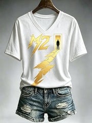 Women's Music Tour Print Casual T-shirt