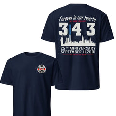 9/11 25th Anniversary Memorial Shirt — Honor 343 FDNY Heroes