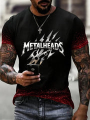 Men's Retro 2026 Metallica Sphere Music Art  Metalheads Print T-Shirt