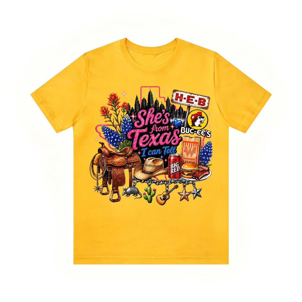 She's from Texas I Can Tell State Pride Girls  T-Shirt