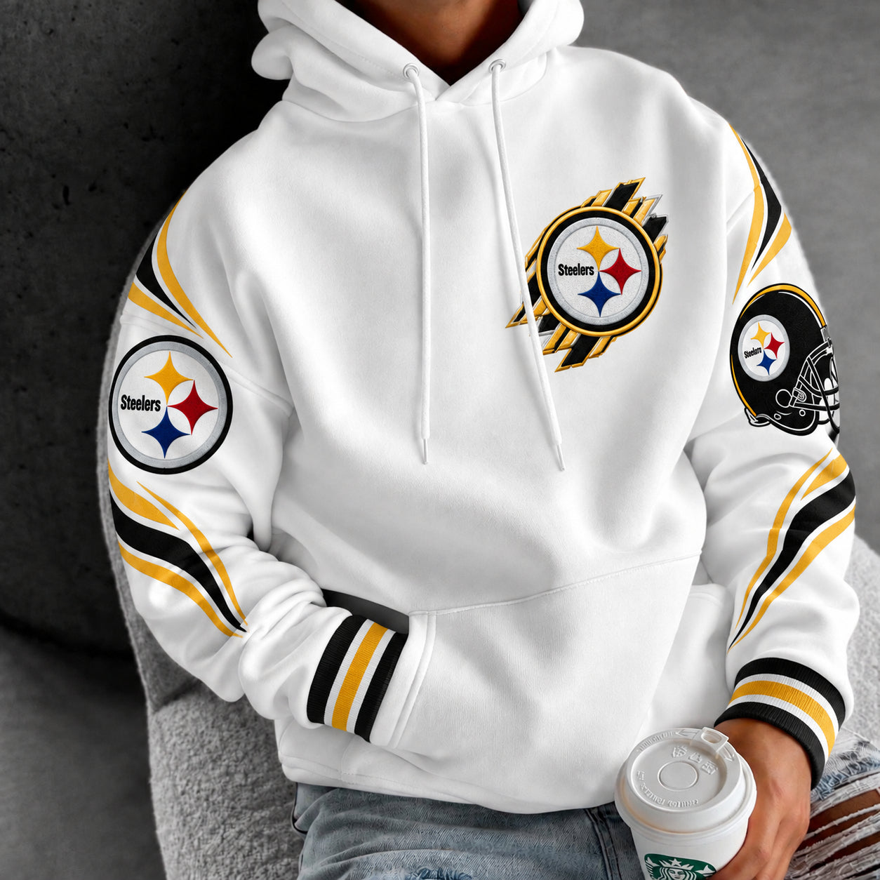 Rugby-print Hoodie