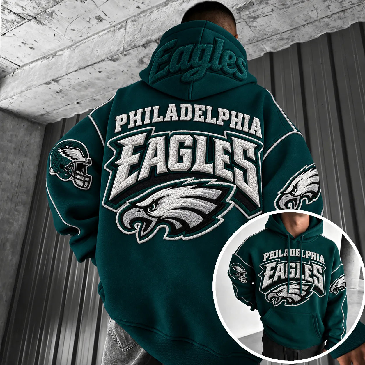 Rugby-print Hoodie