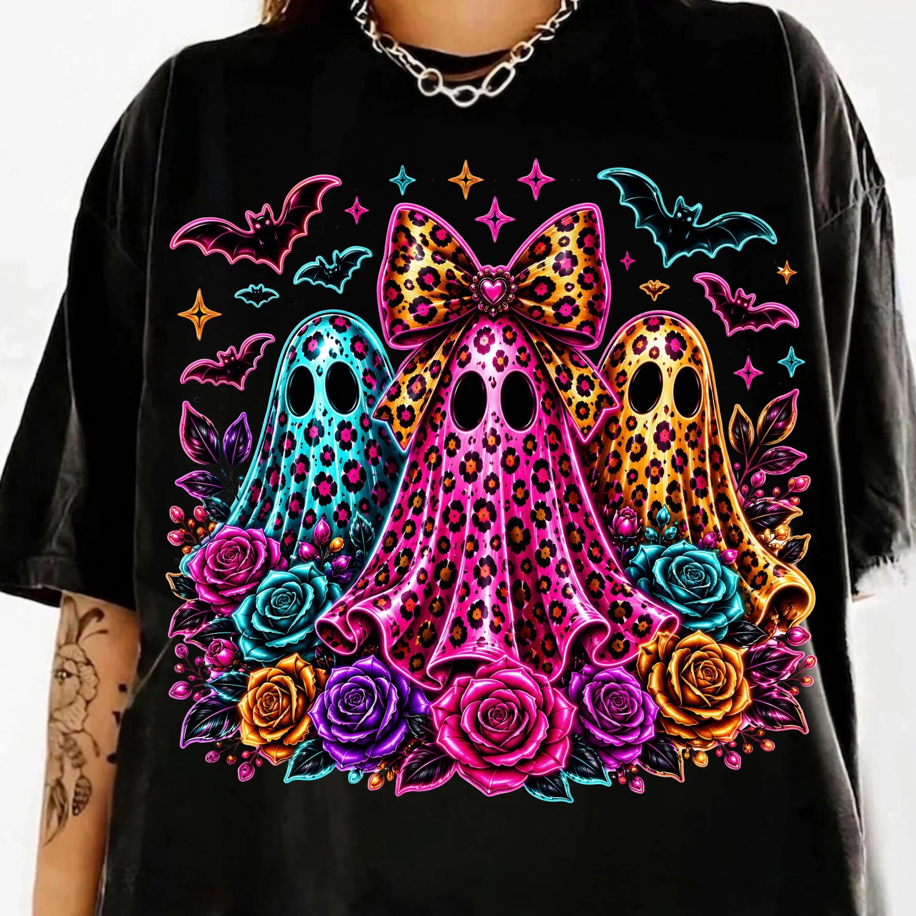 Leopard Ghost Halloween Shirt