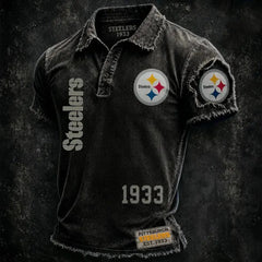 Men's Steelers Print Polo Shirt