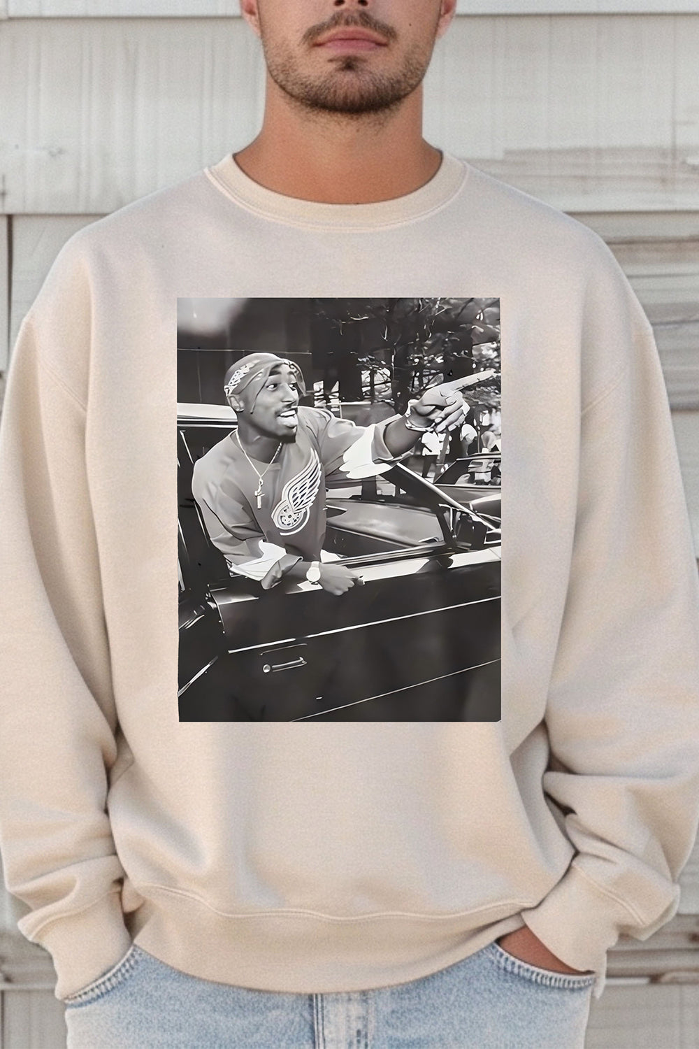 Tupac Shakur Graphic Sweatshirt For Men