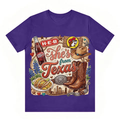 "She's From Texas I Can Tell" Unisex Texas Residents T-shirt