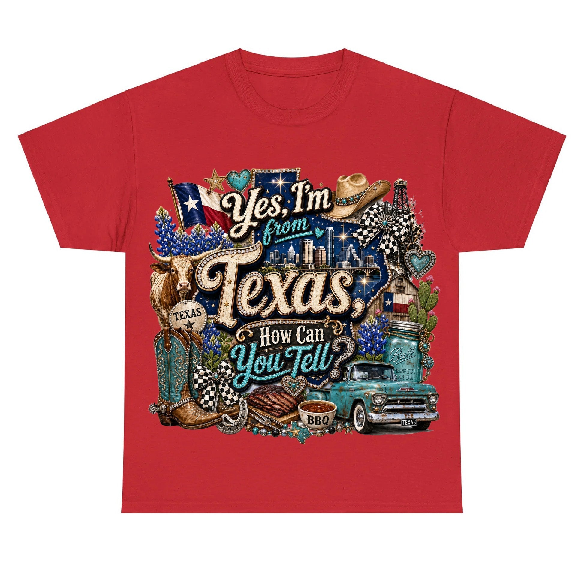 Yes I'm From Texas, How Can You Tell Retro Texas T-shirt