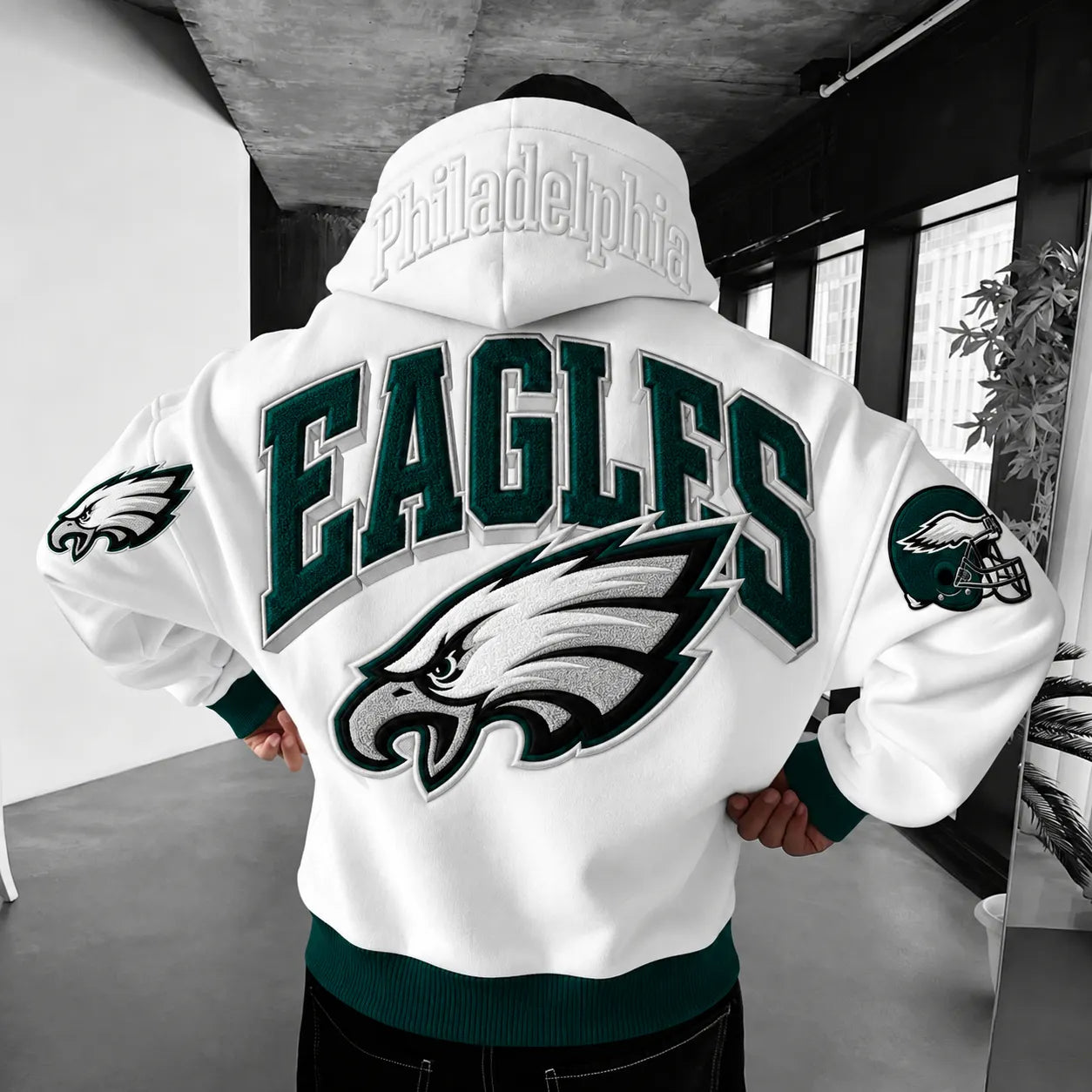 Rugby-print Hoodie