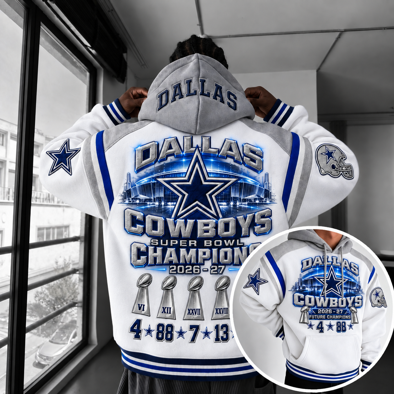 Rugby-print Hoodie