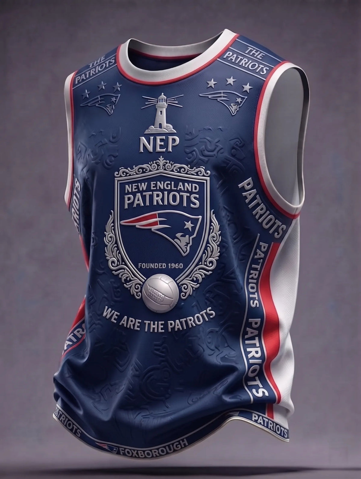 Men's New England Patriots Football Print Tank Top