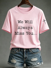 Women'S Commemorative Printed Casual T-Shirt