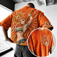 Unisex Anime-Style Retro Oversized T-Shirt