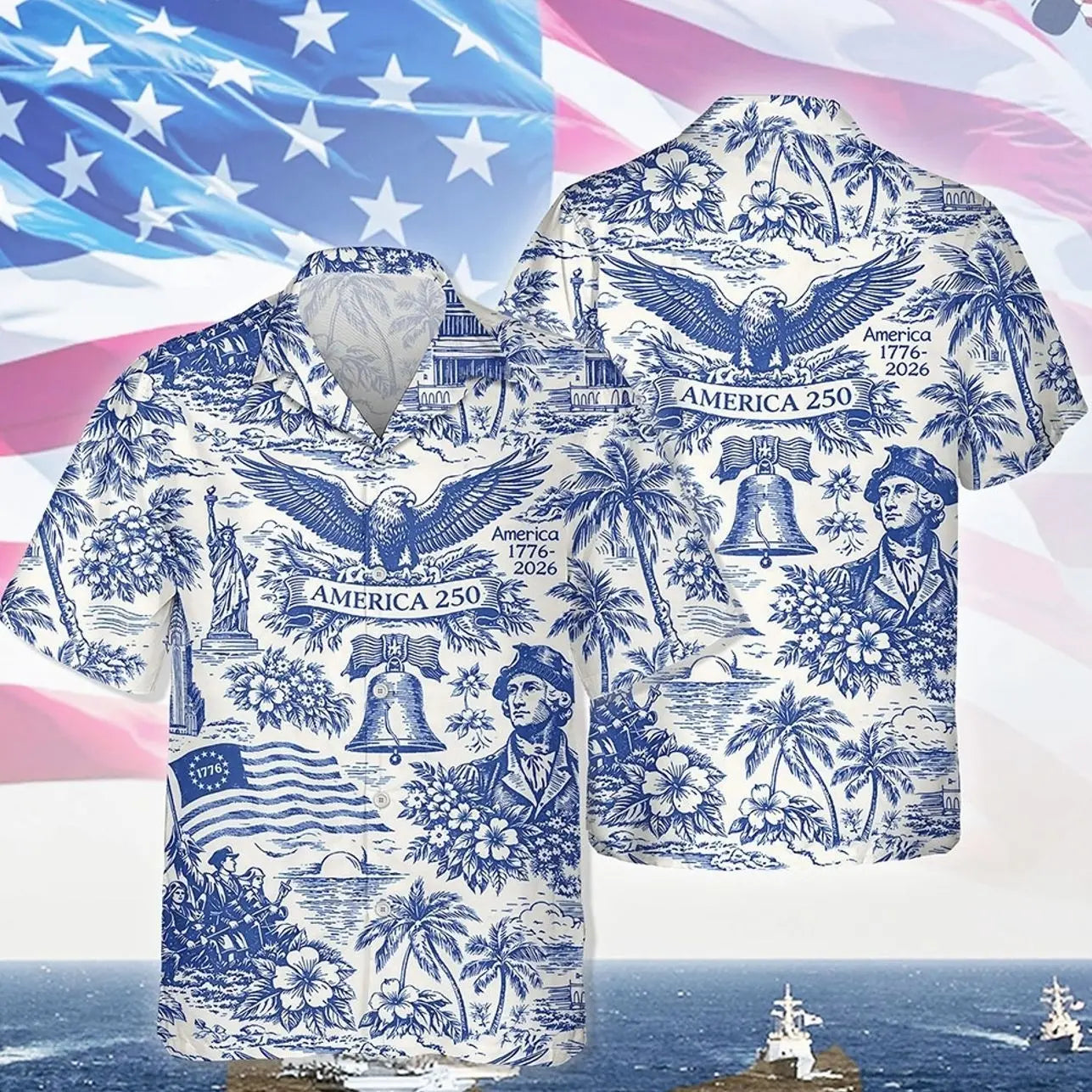 USA 250th Anniversary Hawaiian Shirt