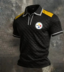 Men's Pittsburgh Steelers Fan Print Polo Shirt