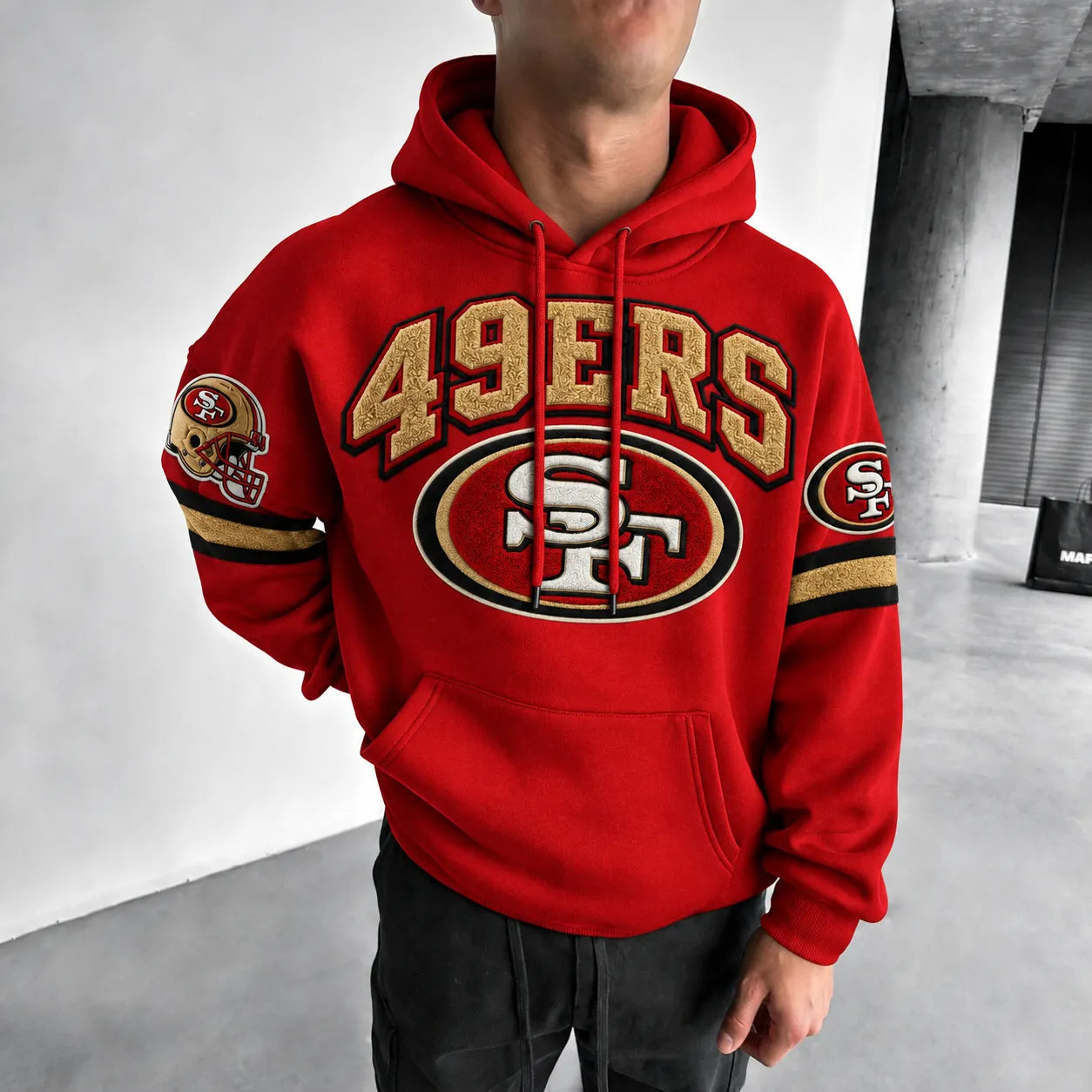 Rugby-print Hoodie