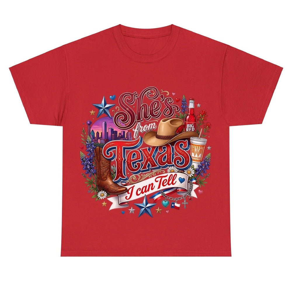 "She's From Texas I Can Tell" Retro Texas T-shirt