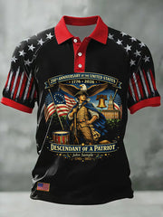 America 250 Years - Contrast Style Washed Polo Shirt
