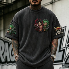 Unisex Anime-Style Retro Oversized T-Shirt