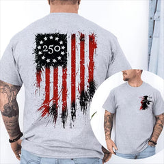 250th Anniversary Distressed American Flag T-Shirt