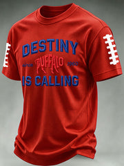 Men'S Football Print Waffle T-Shirt