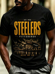 Men's Steelers Print Polo Shirt