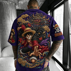 Unisex Anime-Style Retro Oversized T-Shirt