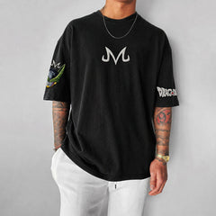 Unisex Anime-Style Retro Corduroy Oversized T-Shirt